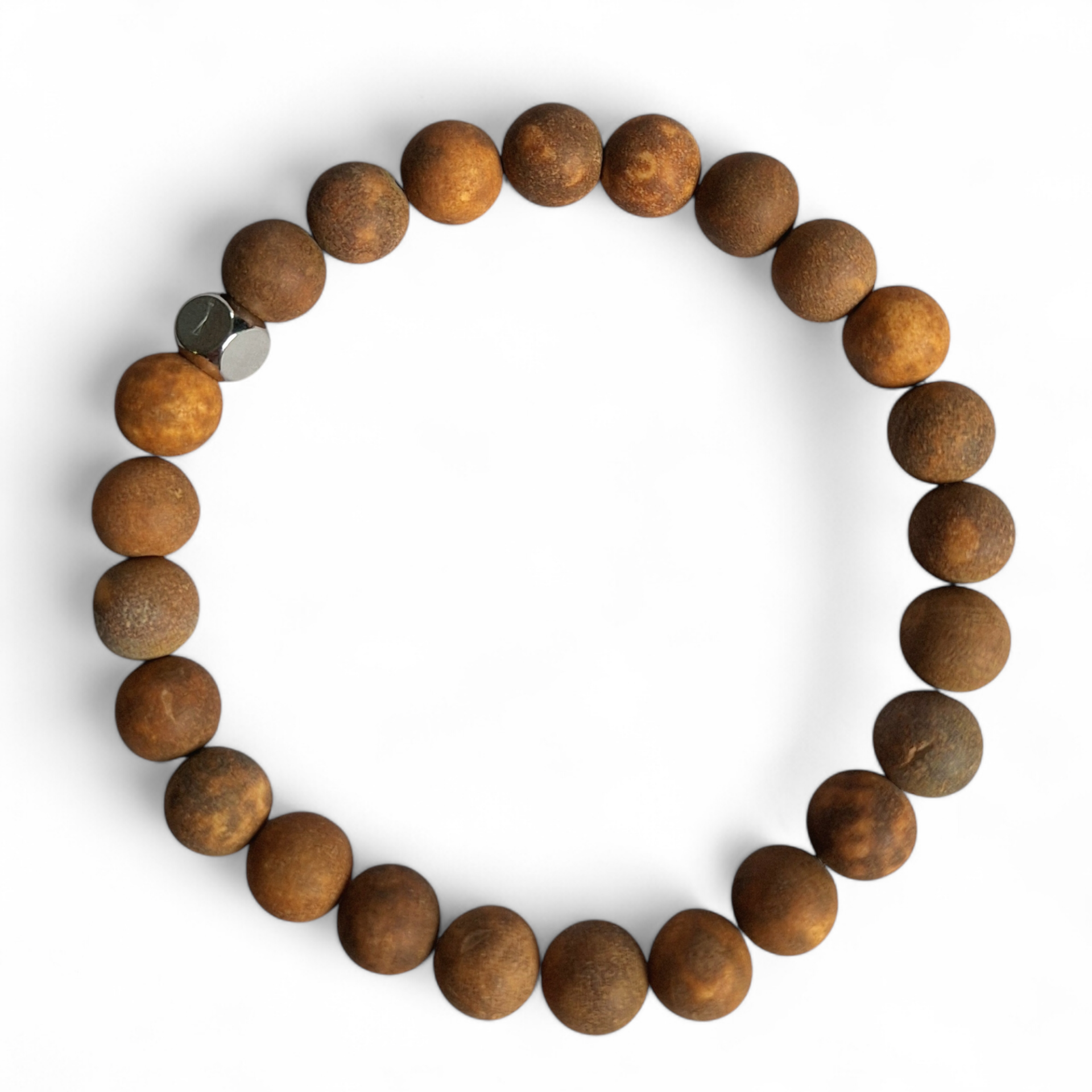 Herenarmband frosted Kwarts