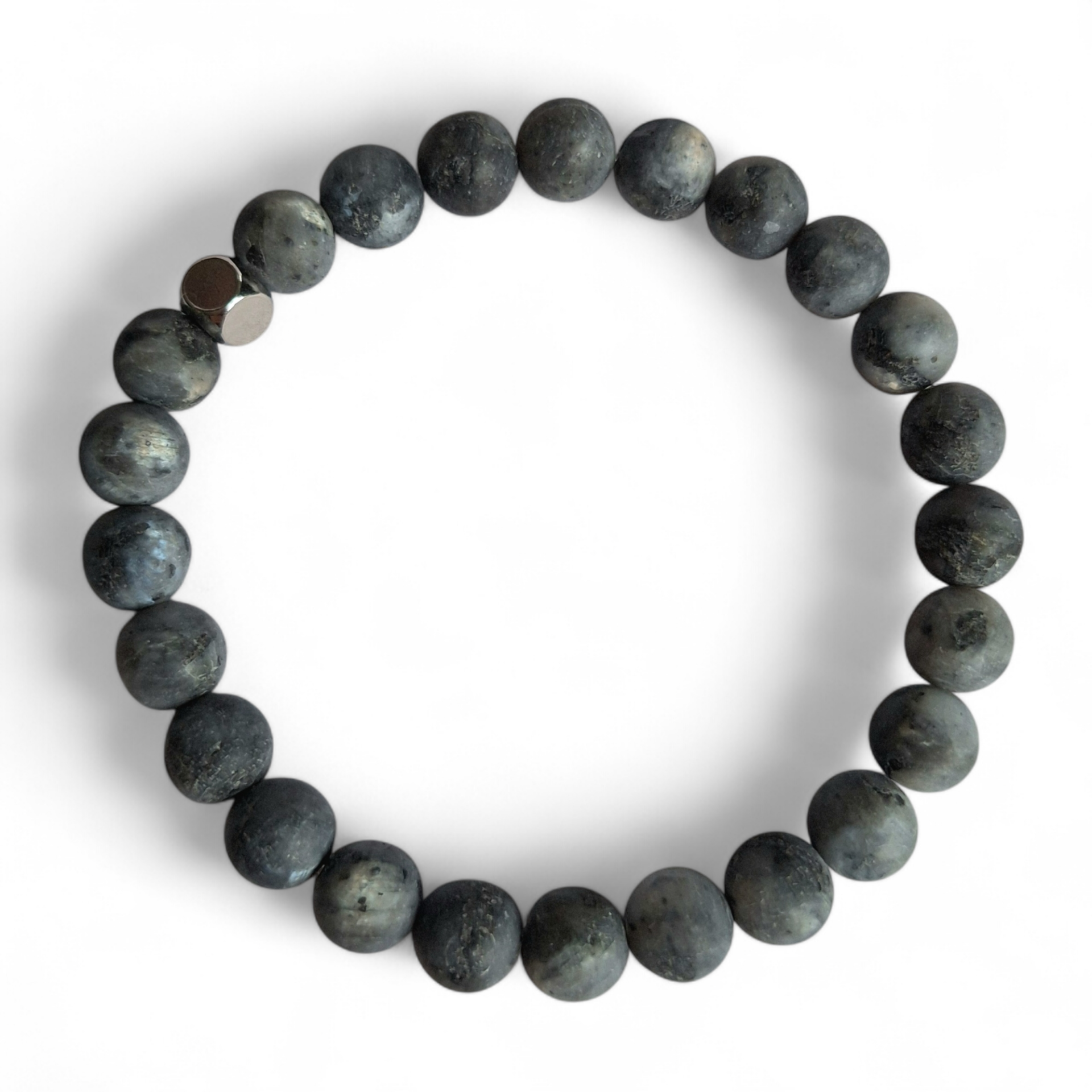 Herenarmband frosted Labradoriet