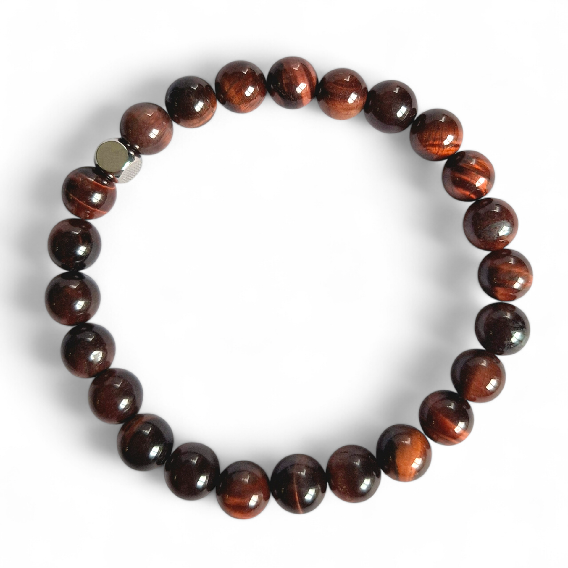 Herenarmband rode Tijgeroog