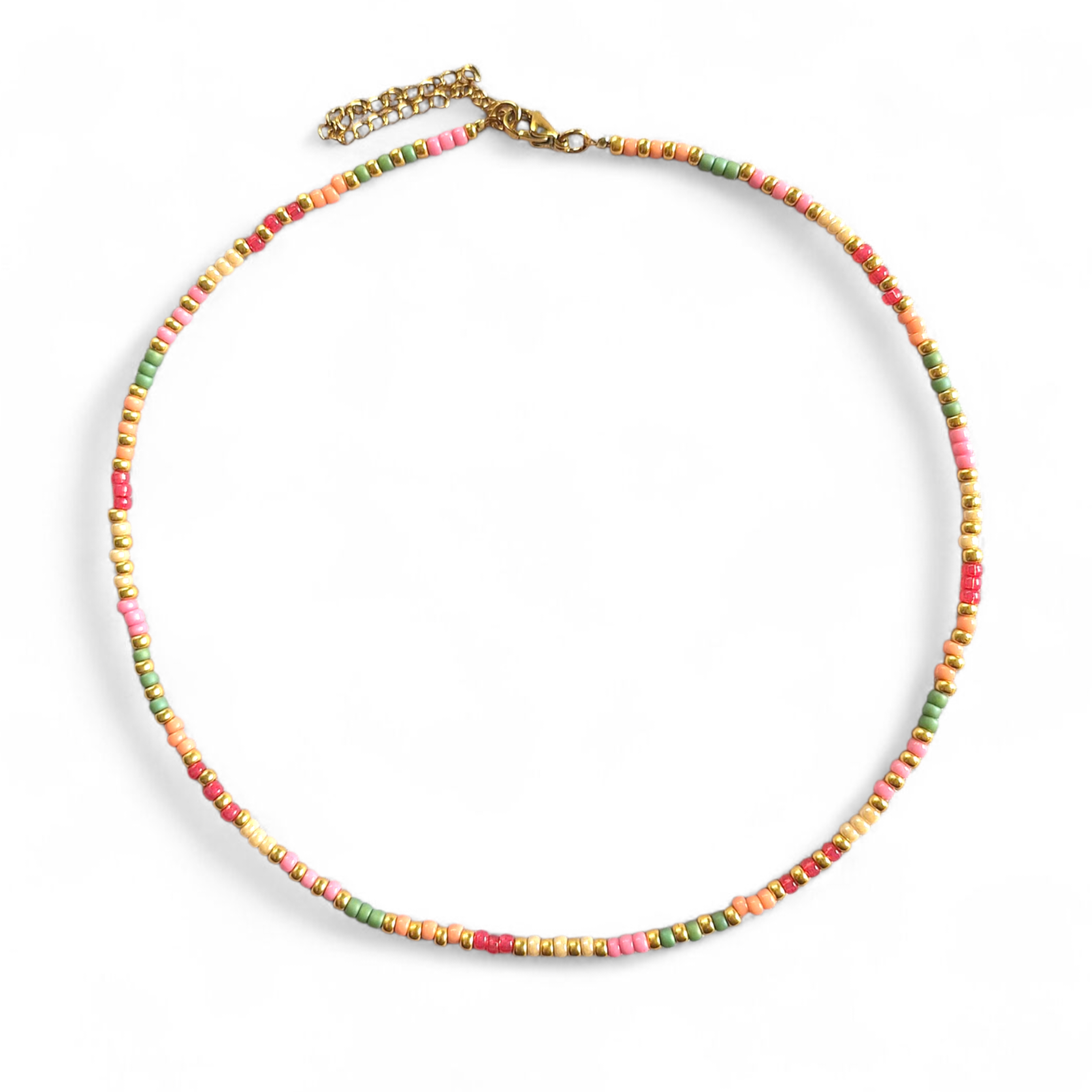 Kralenketting van Miyuki kraaltjes multicolor