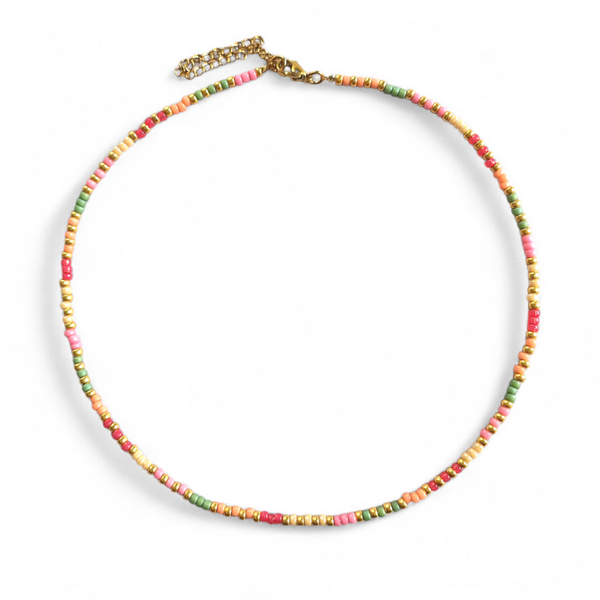 Kralenketting van Miyuki kraaltjes multicolor