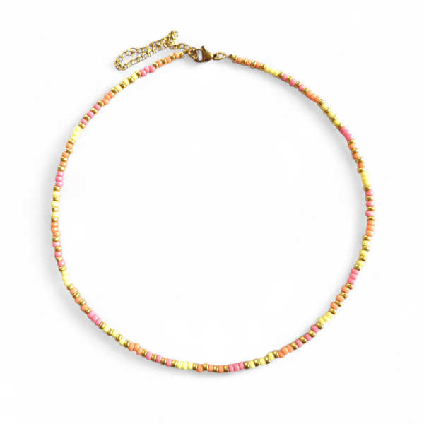 Kralenketting van Miyuki kraaltjes in vrolijke pastelkleuren