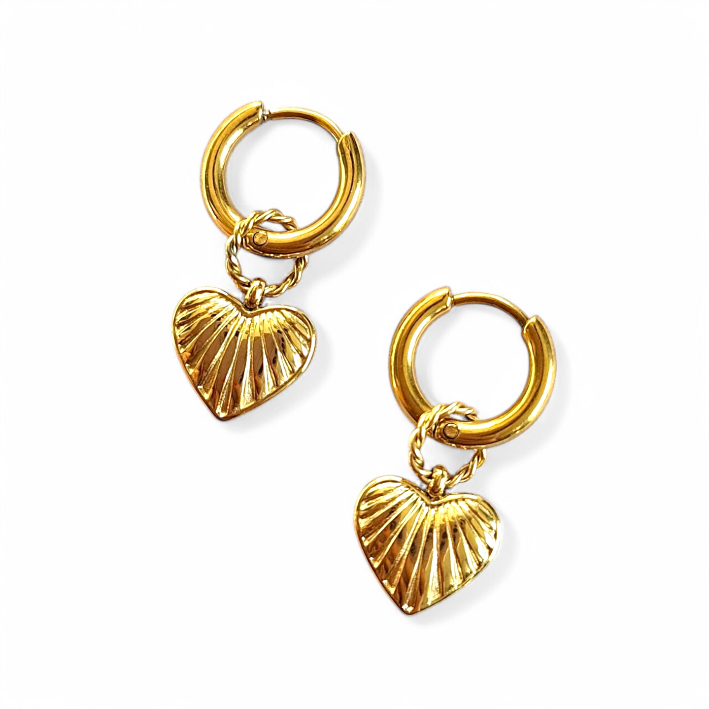 Kinderoorbellen met goudkleurig hart