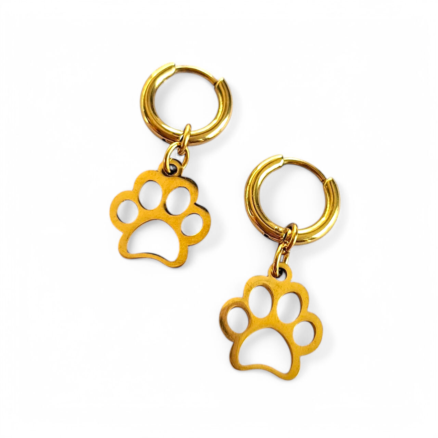 Kinderoorbellen met goudkleurig hondenpootje