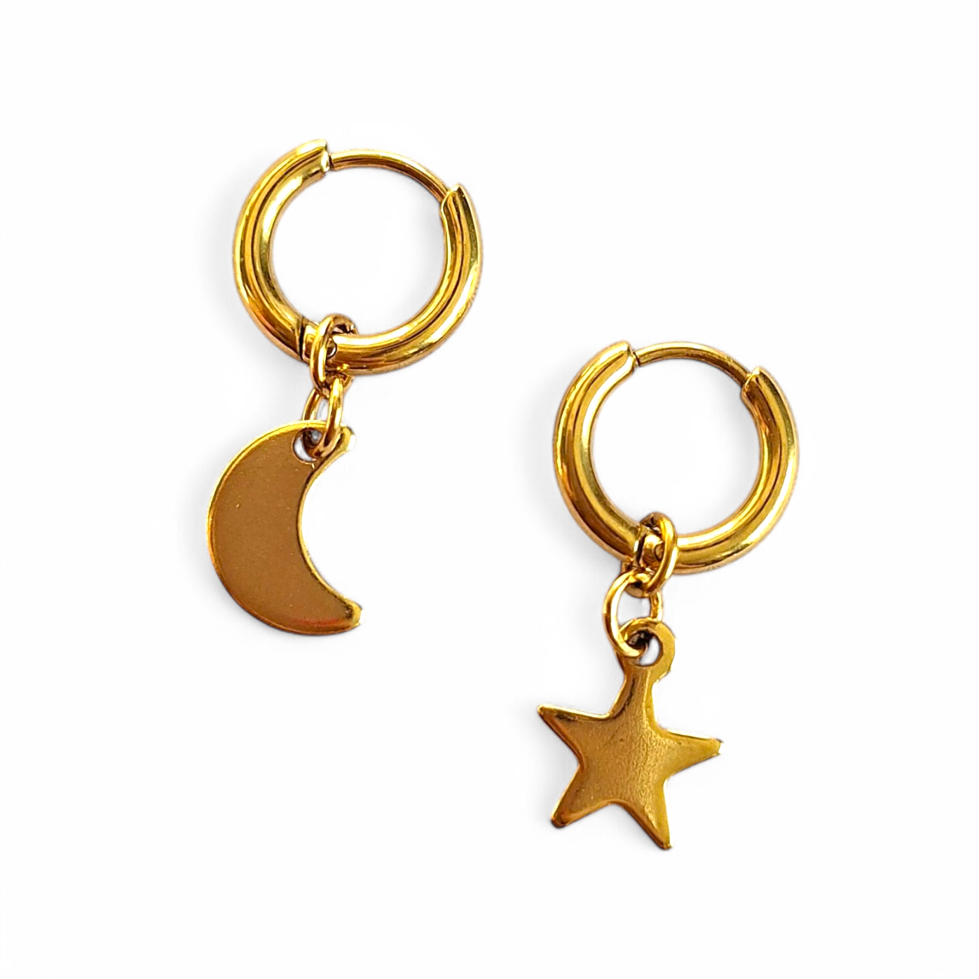 Kinderoorbellen goudkleurige maan en ster
