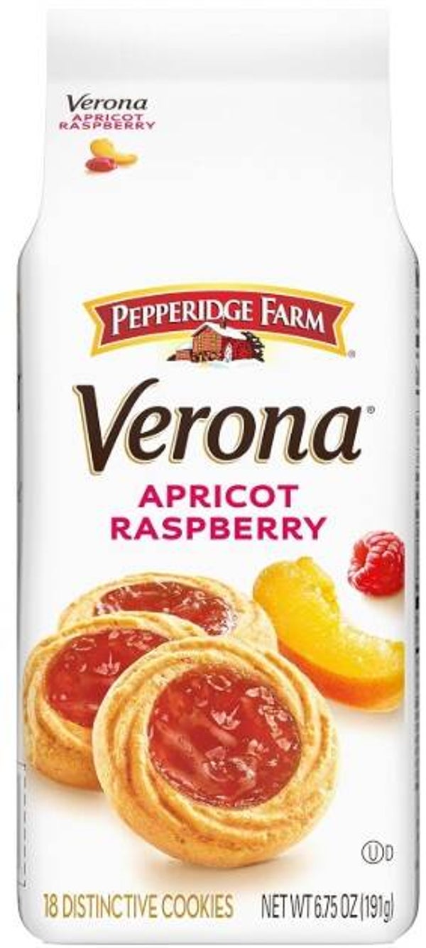 Pepperidge Farm Verona Apricot Raspberry Thumbprint Cookies, 6.75 oz. Bag