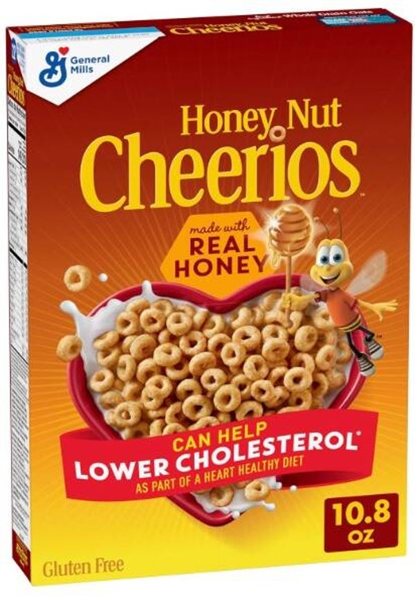 Honey Nut Cheerios, Heart Healthy Gluten Free Breakfast Cereal with Whole Grain Oats, 10.8 oz