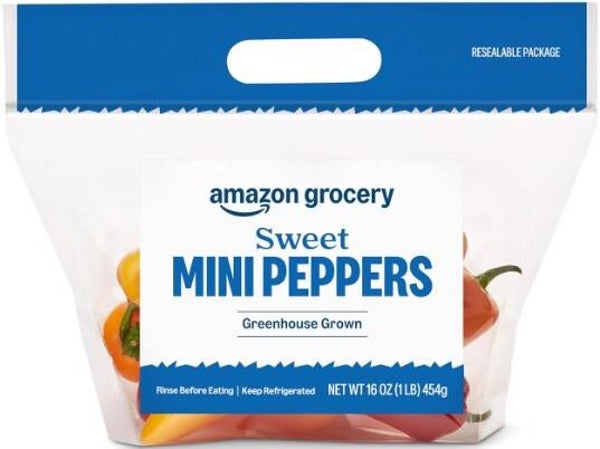 Amazon Grocery, Sweet Mini Peppers, 16 Oz