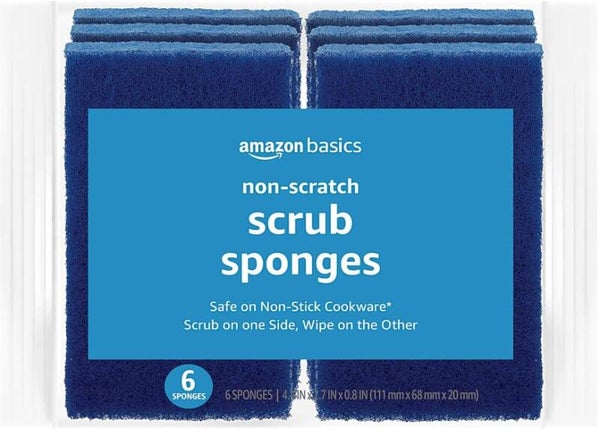 Amazon Basics Non-Scratch Sponges, 6-Pack