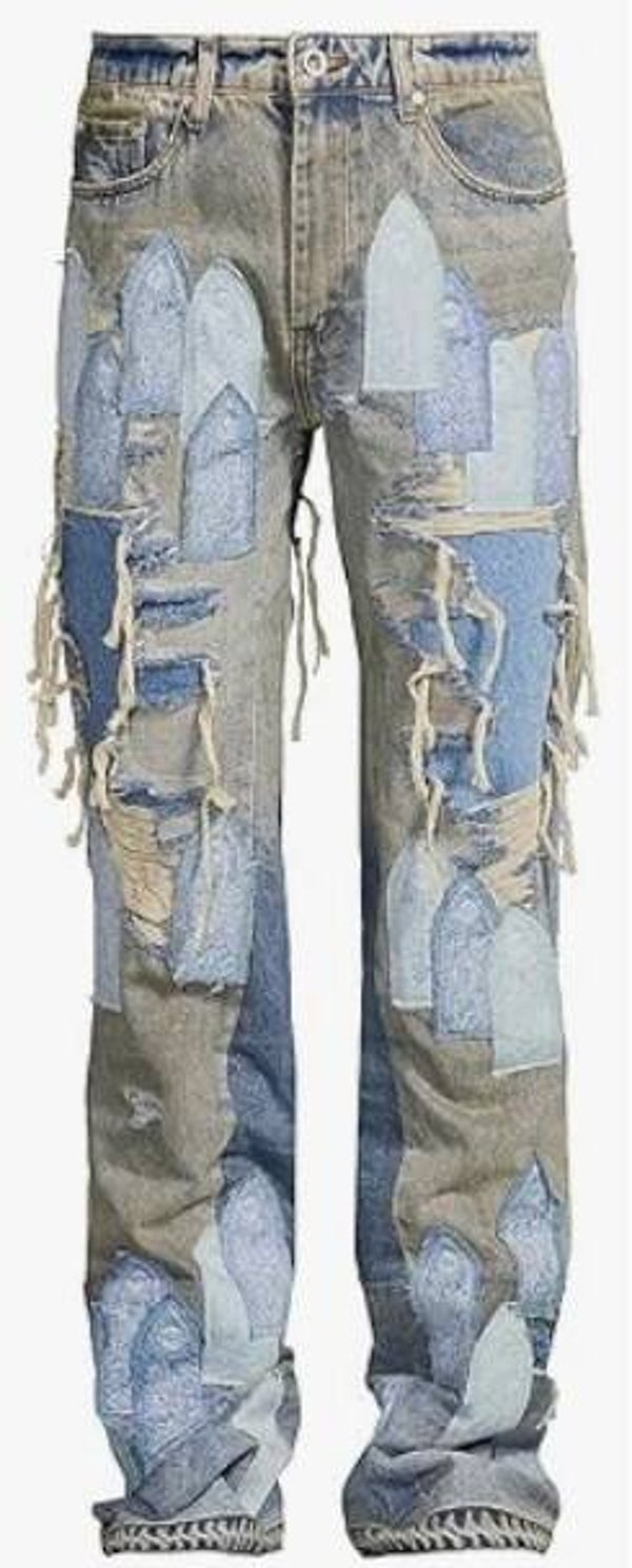 Who Decides War Repaired Patchwork Relaxed Jeans