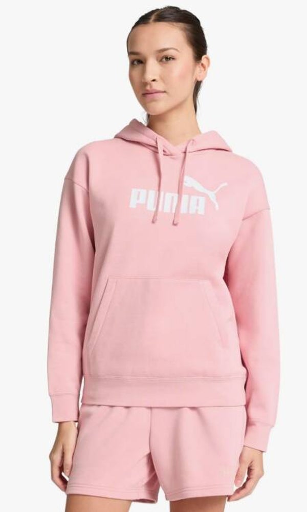 PUMA Women's Essentials Logo Fleece Hoodie (Available in Plus Sizes), Bridal Rose