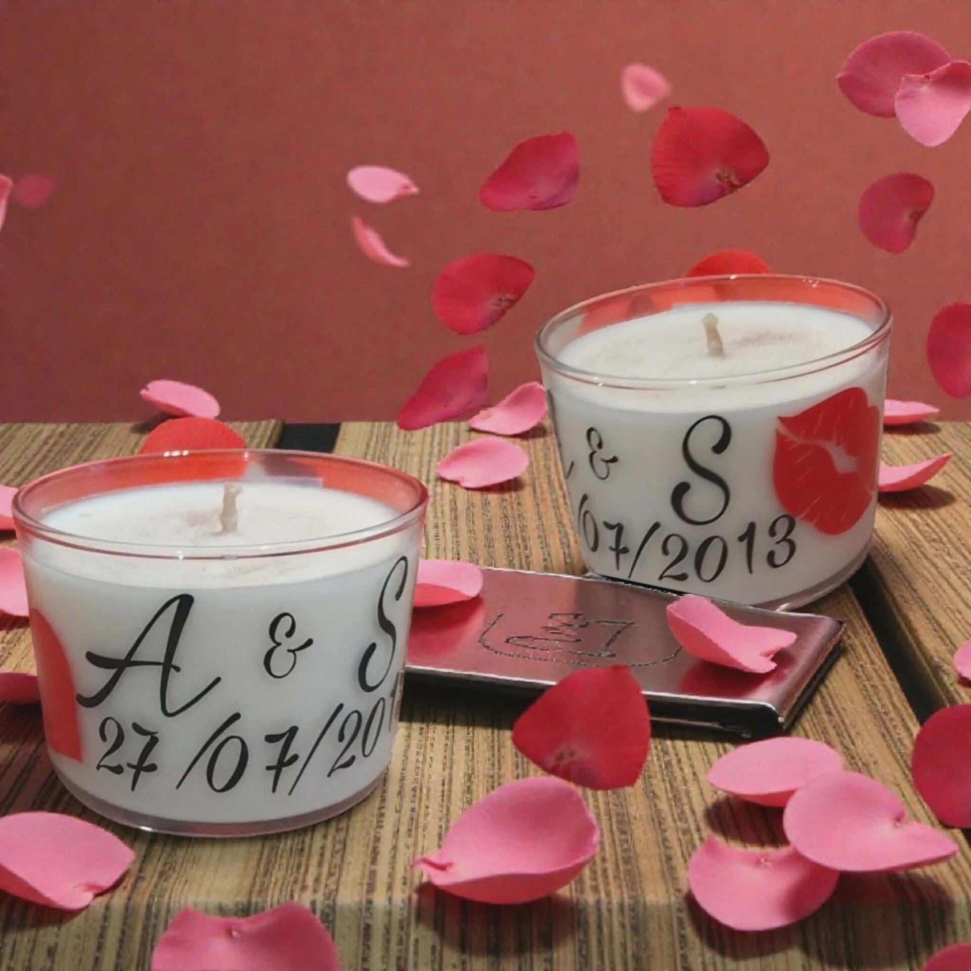 Bougie personnalisée Saint-Valentin – 170g 💘🕯️