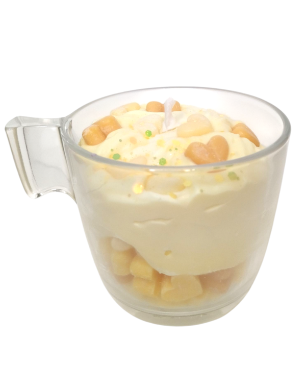 Bougie gourmande Citron Meringuée coeurs