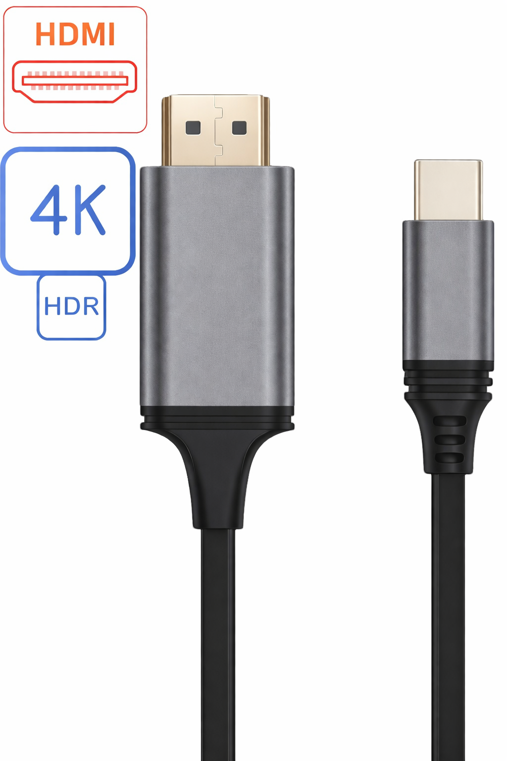 HDMI Kabel naar USB C – 2 Meter – 4K HDTV – HDR Dynamic Range – Snelle overdrachtssnelheid