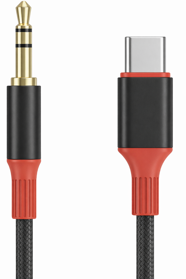 Aux Kabel – Aux naar USB C – 1 Meter – 3.5mm Jack – Audio kabel voor Auto, Radio en Koptelefoon – Gevlochten Kabel