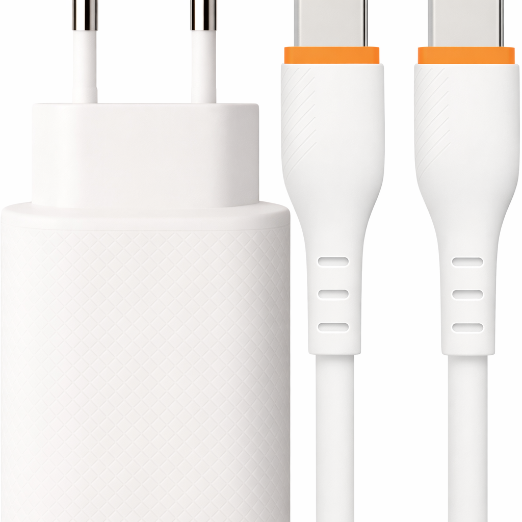 25W USB C Adapter – 60W USB C Kabel – Snellader – 1 Meter USB C naar C Kabel – GaN Fast Charger – USB C Oplader Setje