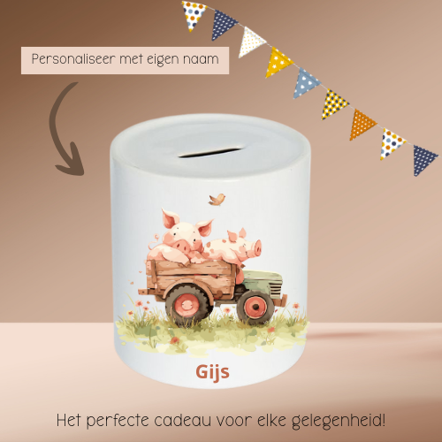 Spaarpot varkentjes op de trekker