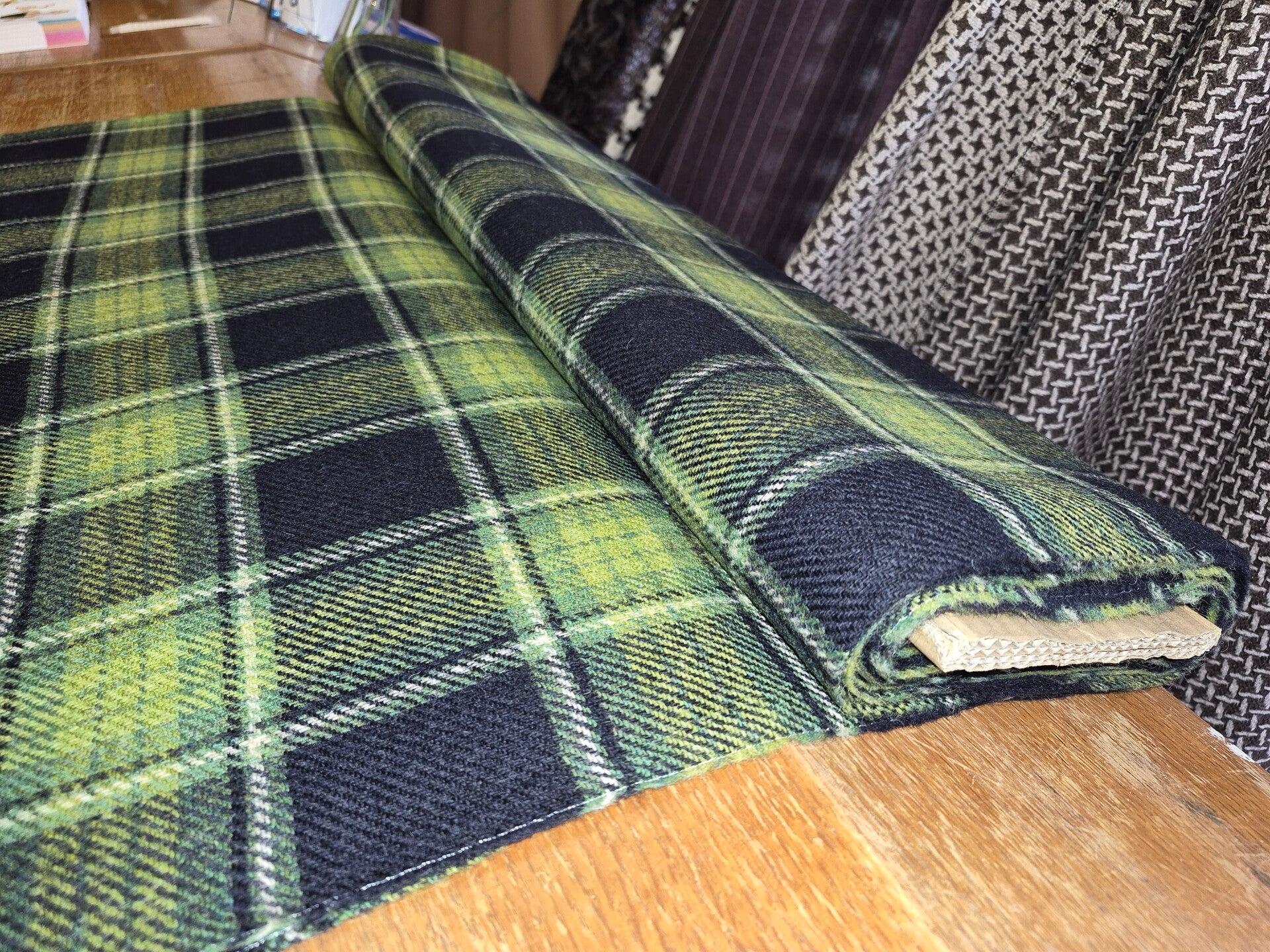 Green Tartan Wool