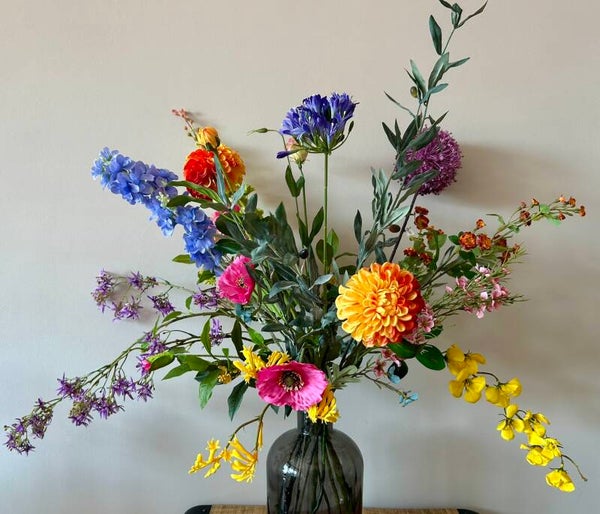 Plukboeket kunstbloemen – wild & natuurlijk