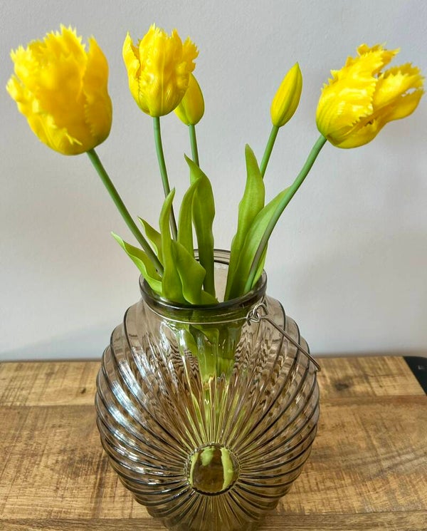 Papegaaitulpen kunstbloemen – set van 5 (diverse kleuren)