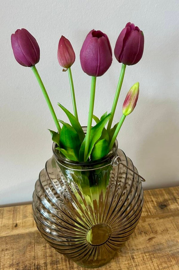 Kunst tulpen – set van 5 (diverse kleuren)