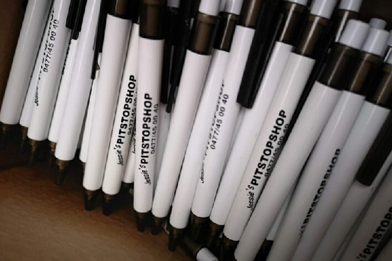 bedrukte balpennen voor broodjeszaak Pitstopshop