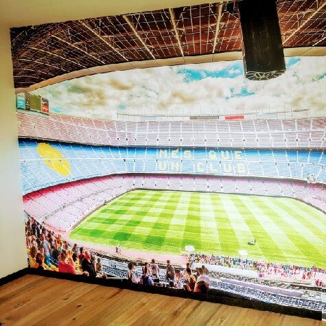 full color print op muur van slaapkamer