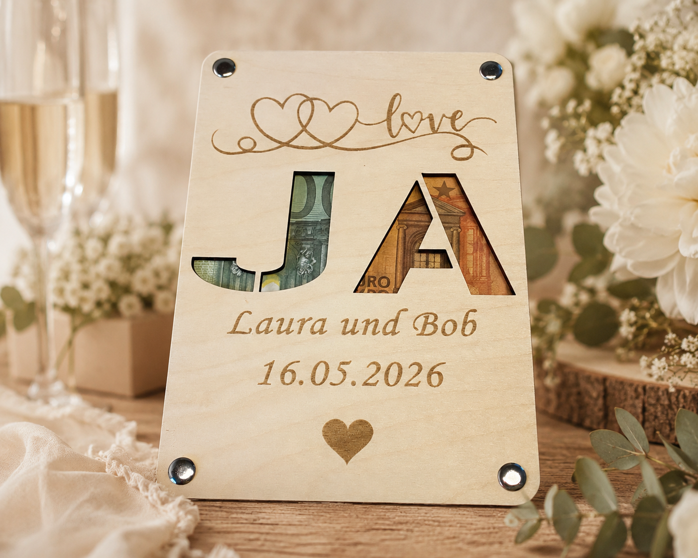 Geldgeschenk zur Hochzeit - Ja