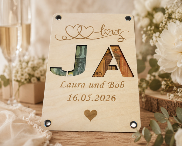 Geldgeschenk zur Hochzeit - Ja