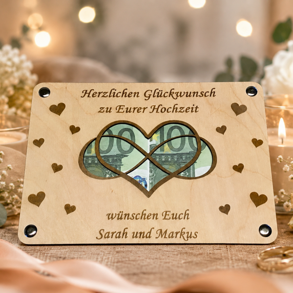 Geldgeschenk zur Hochzeit - Herz
