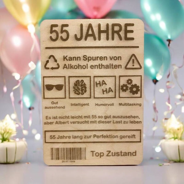 Lustige Geschenkkarte zum Geburtstag