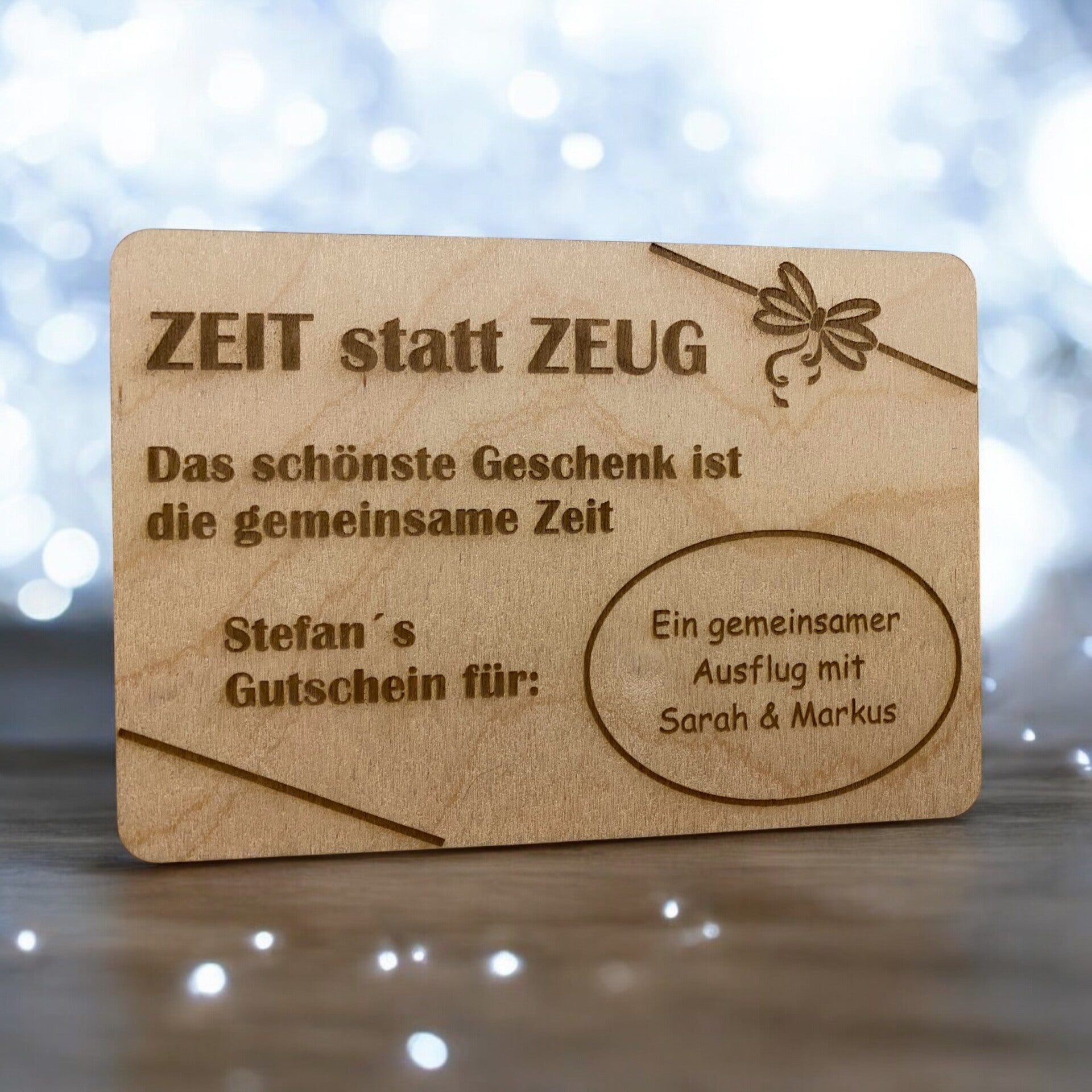 Zeit statt Zeug – Gutschein für jeden Anlass