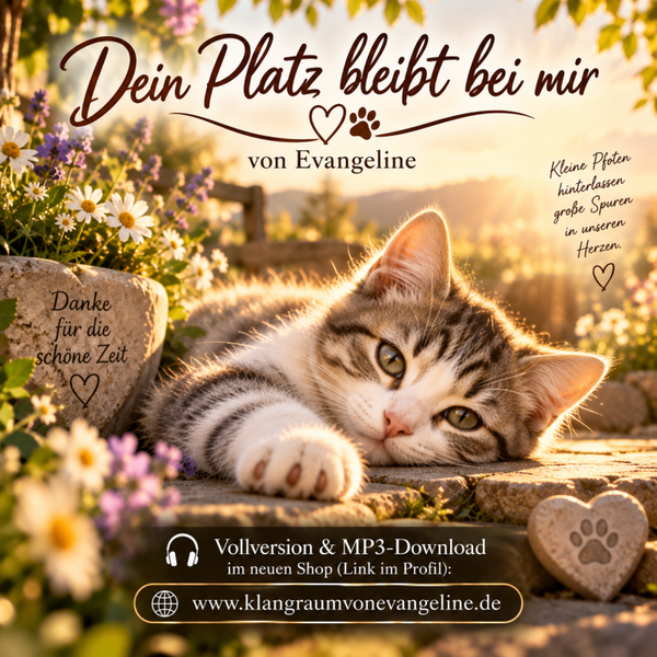 ✝️ Dein Platz bleibt bei mir – ein berührendes Abschiedslied für eine geliebte Katze 🐾❤️