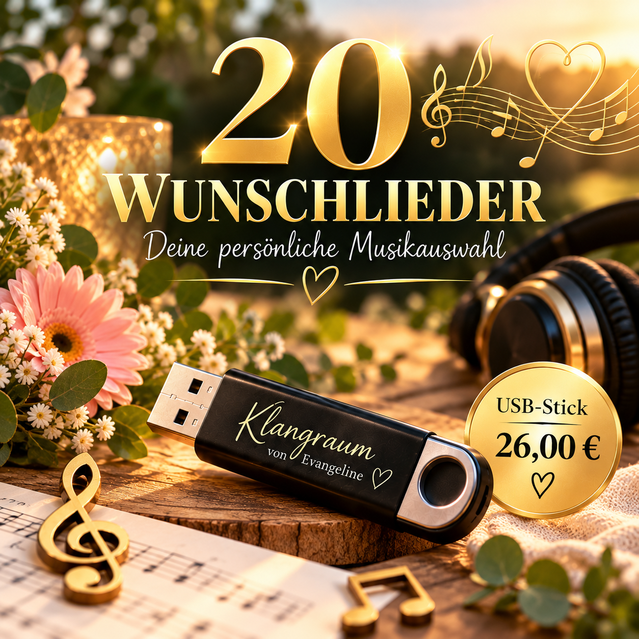 💾 USB-Stick – 20 Wunschlieder selbst auswählen