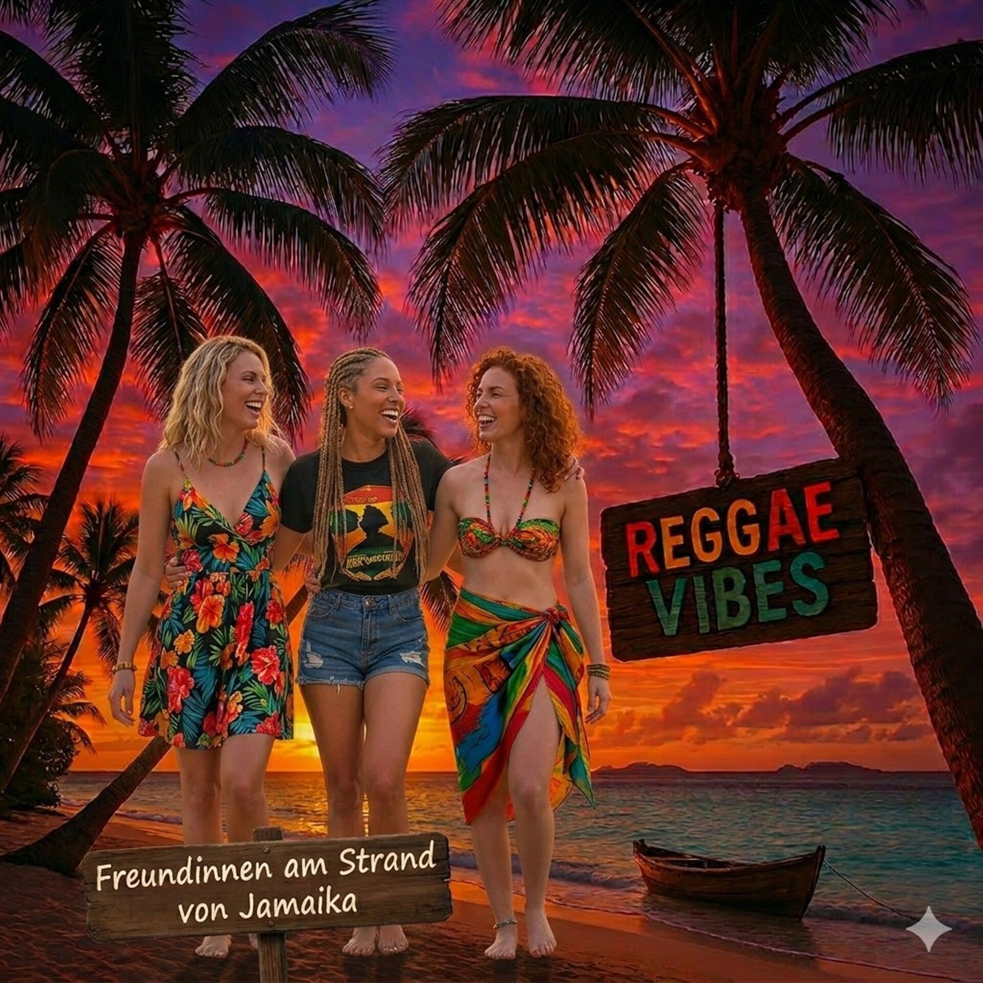 🍹 Reggae Vibes - Freundinnen am Strand von Jamaika