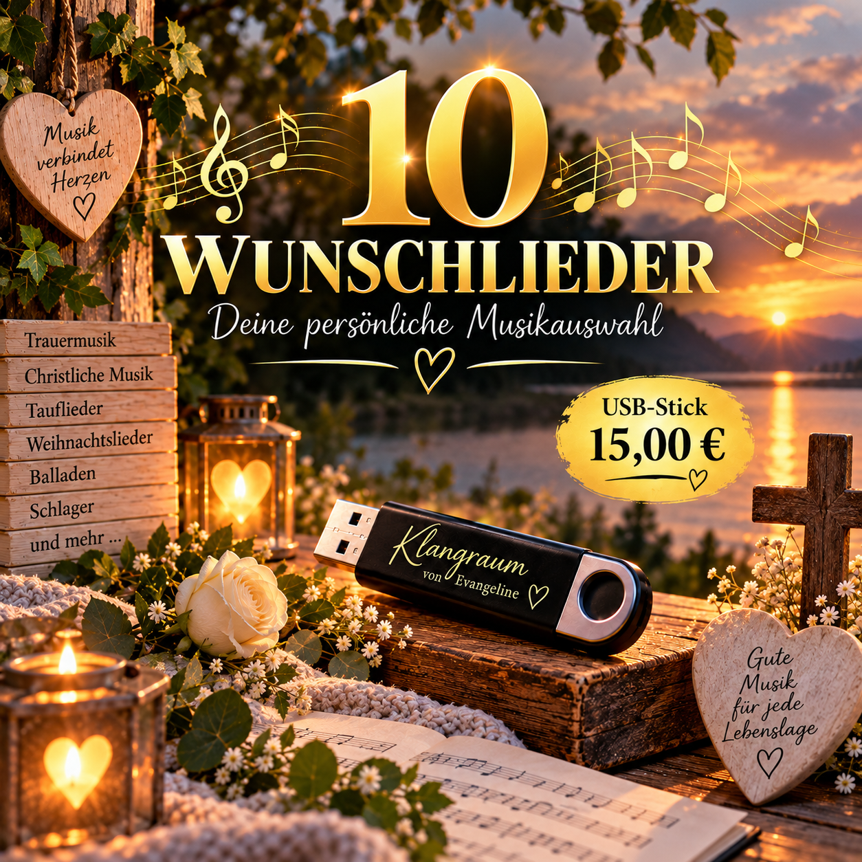 💾 USB-Stick – 10 Wunschlieder selbst auswählen
