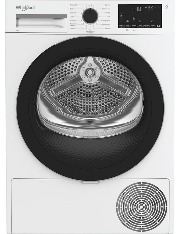 ASCIUGATRICE WHIRLPOOL MOD. CWD83MWBSIT-------------------------➡️CONSEGNA E MONTAGGIO COMPRESI NEL PREZZO⬅️