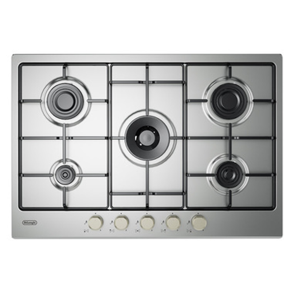 De’Longhi YLG 75 F piano cottura Acciaio inox Da incasso 75 cm Gas 5 Fornello(i)