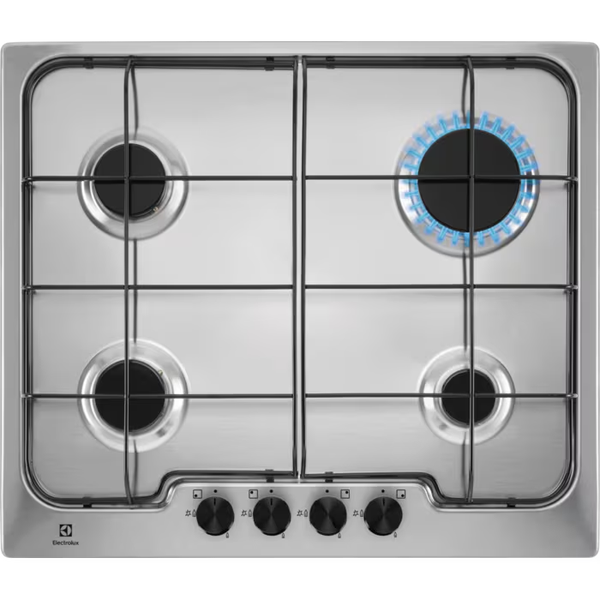ELECTROLUX - 60 CM - 4 FUOCHI - GRIGLIE SMALTATE - ACCIAIO INOX