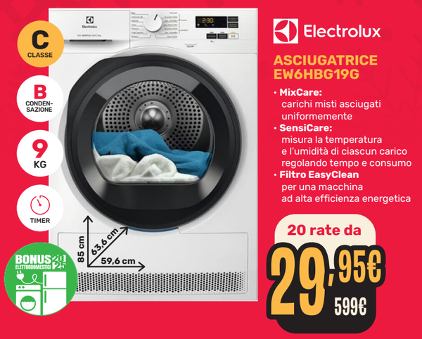ELECTROLUX 9 KG ➡️ CONSEGNA E INSTALLAZIONE € 60