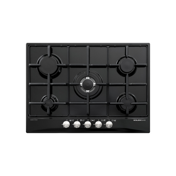 GLEM - 70 CM - 5 FUOCHI - NERO - GRIGLIE SMALTATE 🔴 2 PEZZI DISPONIBILI