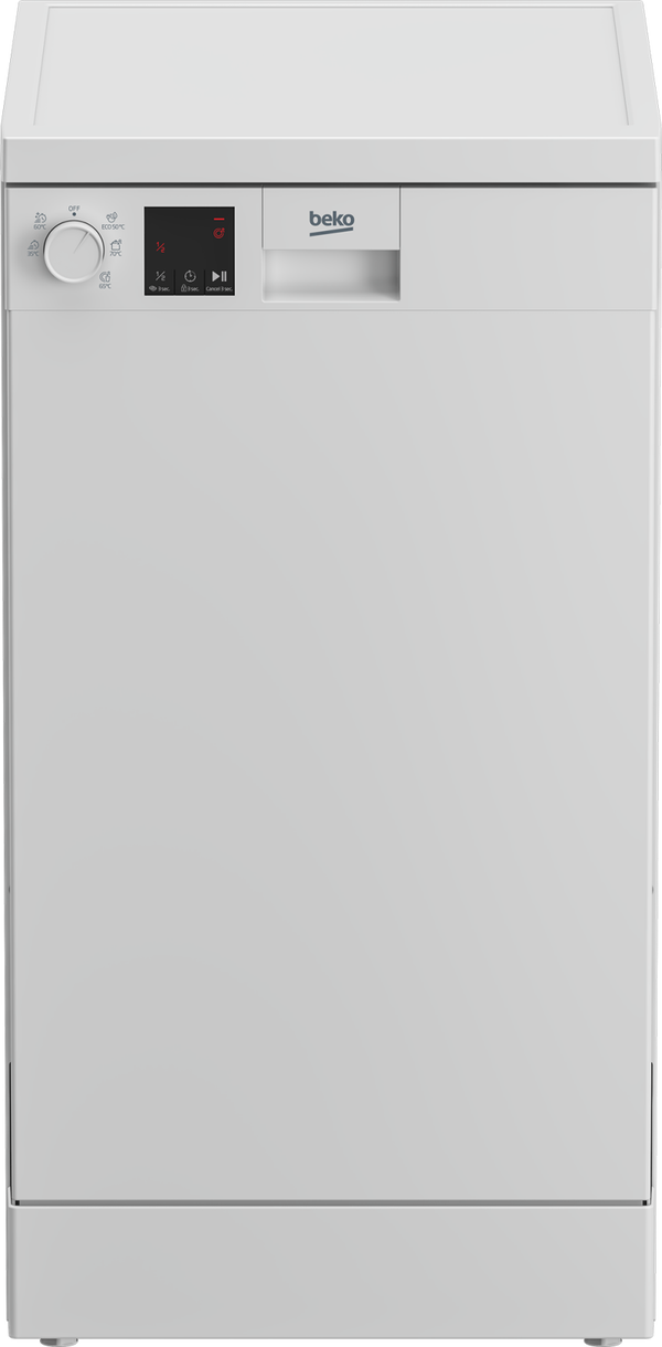 DVS05024W Beko Lavastoviglie a Libera Installazione Slim, 45 cm, 10 Coperti
