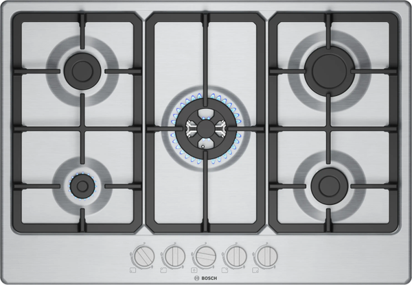 Serie 4 Piano cottura a gas 75 cm Acciaio inox PGQ7B5K90