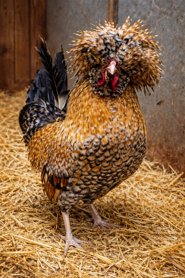 Candy Corn / Creole Smooth and Frizzle X 6 Polish Bantam Hatching Eggs
