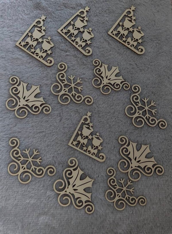 🌲12 Weihnachtliche Laser geschnittene Baum/-Tischdekoration 🦌