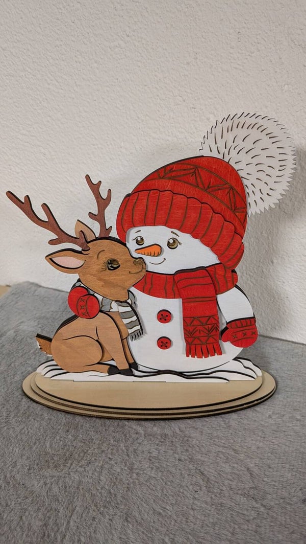 Schneemann & Rentier für Weihnachtliche Dekorationen
