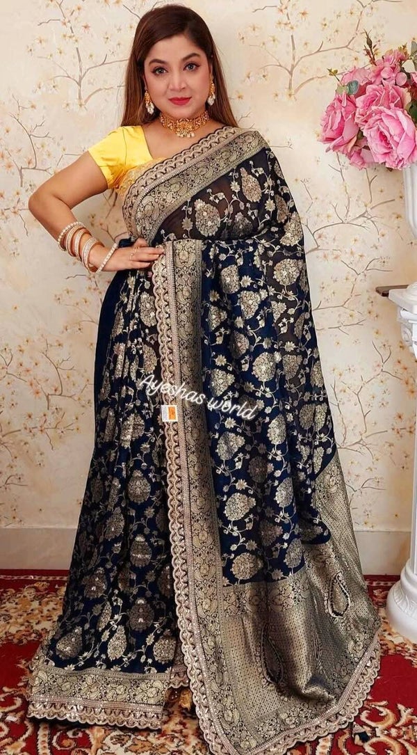 200725🥻Designer khaddi saree