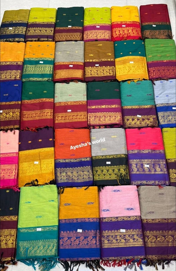 090726 New arrival Chennai Cotton gadwall saree