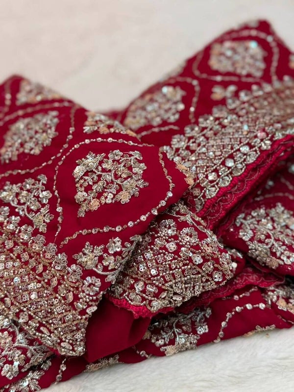 290726 70 gram pure shiffon designer saree arrival