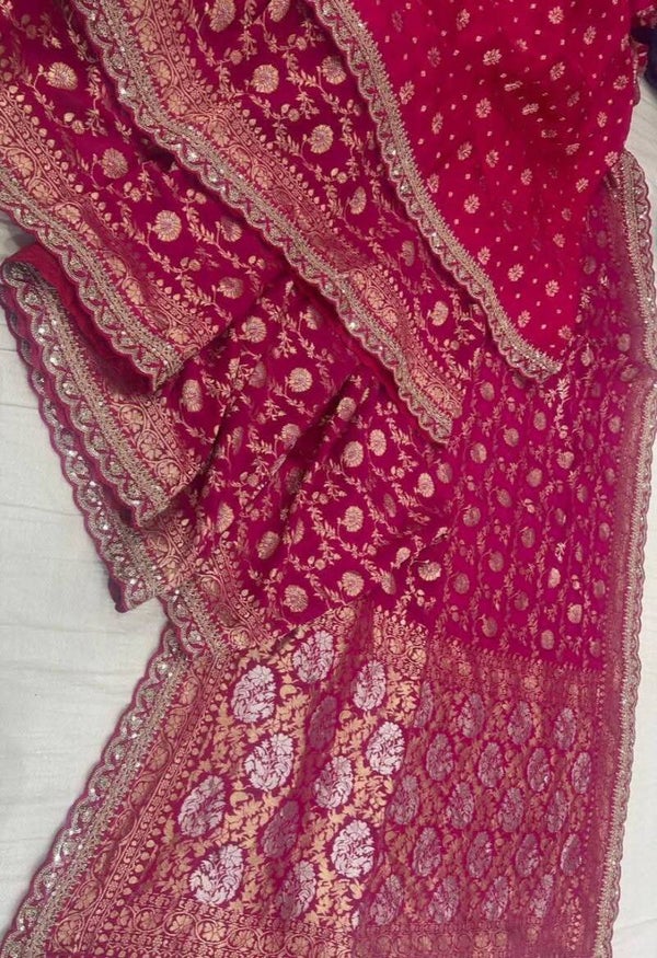 050826 Best designer Khaddi pure shiffon khaddi saree